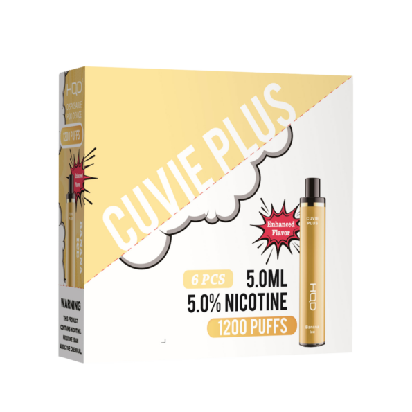 HQD's Banana Ice nicotine disposable vapes
