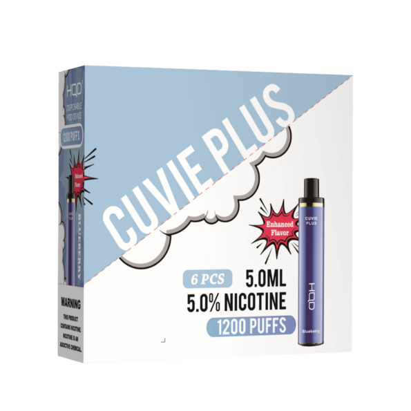 HQD's Blueberry nicotine disposable vapes