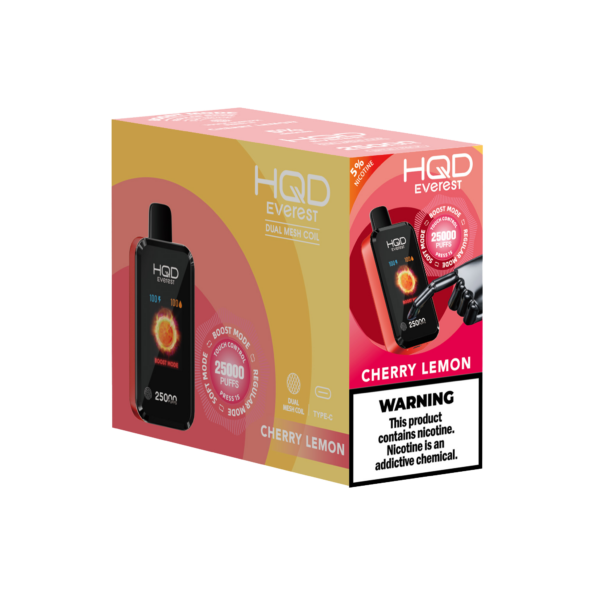 HQD's Lemon Cherry Nicotine Disposable Vapes