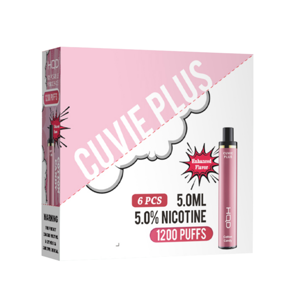 HQD's Cotton Candy nicotine disposable vapes