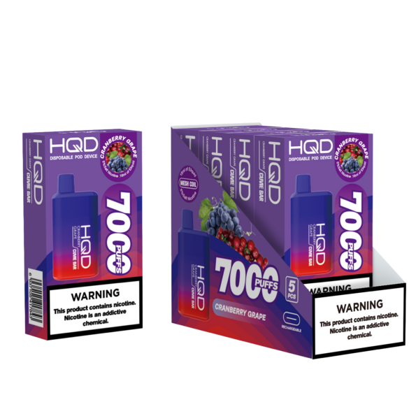 HQD's Cranberry Grape Nicotine Disposable vape
