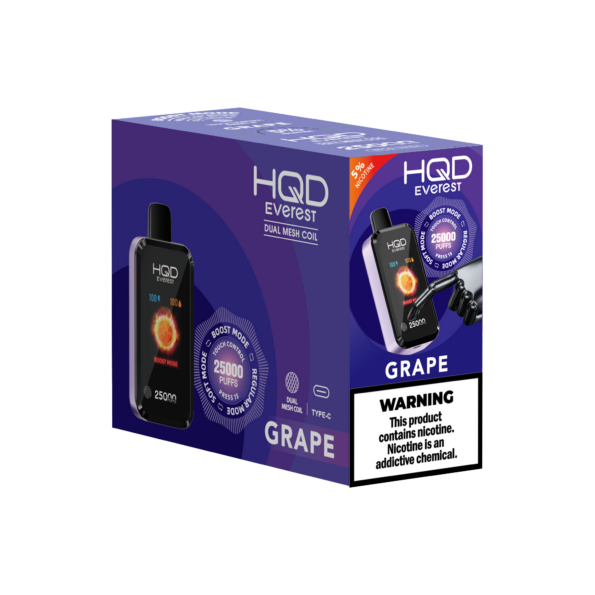 HQD's Grape disposable Vape box
