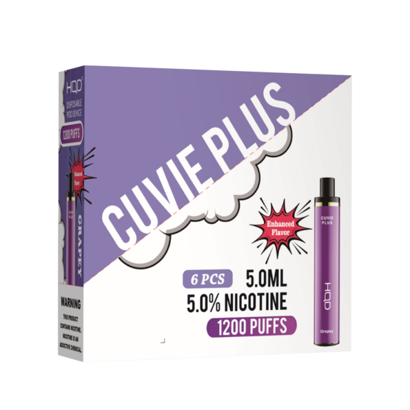 HQD's Grapey nicotine disposable vapes