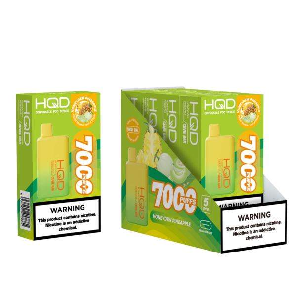 HQD's Honeydew Pineapple Nicotine Disposable vape