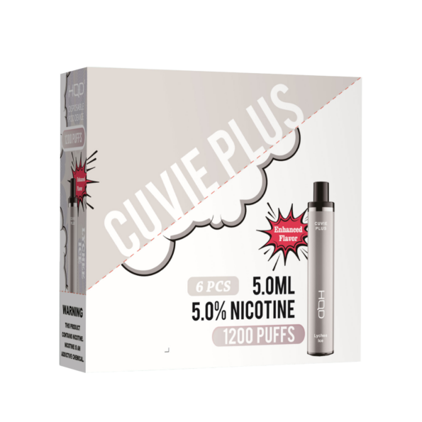 HQD's Lychee Ice nicotine disposable vapes