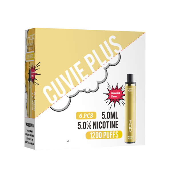 HQD's Mango Peach nicotine disposable vapes