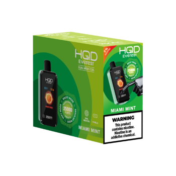 HQD's Miami Mint Disposable Vape box