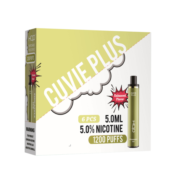 HQD's Pineapple Ice Fruit nicotine disposable vapes