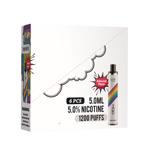 HQD's Rainbow nicotine disposable vapes