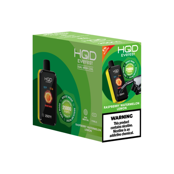 HQD's Raspberry Watermelon Lemon Disposable Vapes