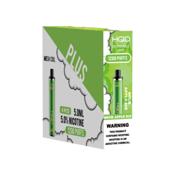 HQD's sour apple ice nicotine disposable vapes