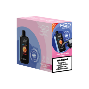 HQD's Straw Raspberry Gummy box