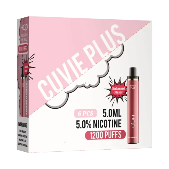 HQD's Strawberry nicotine disposable vapes