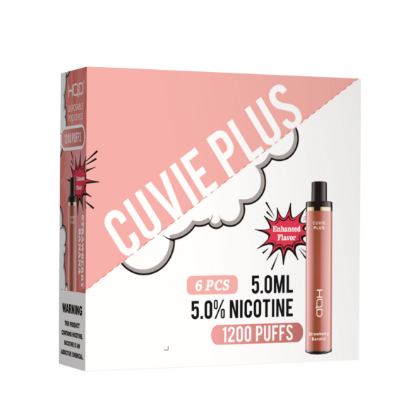 HQD's Strawberry Banana nicotine disposable vapes