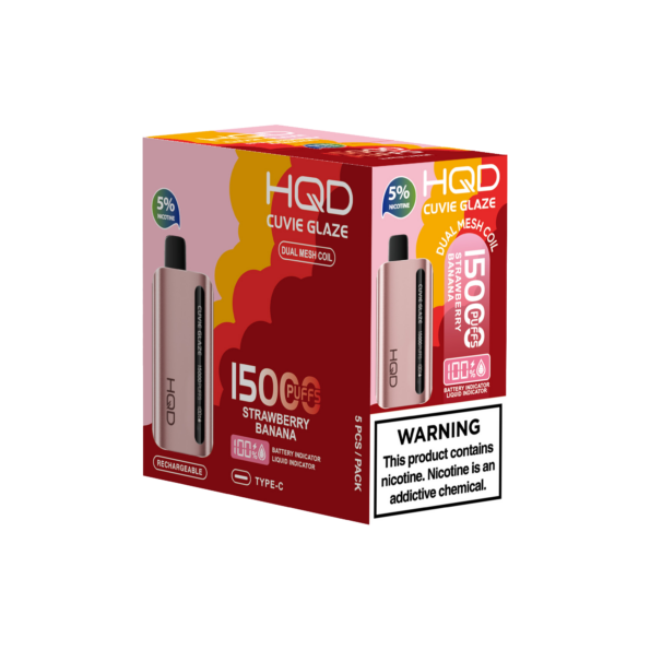 HQD Strawberry Banana Nicotine Disposable vapes