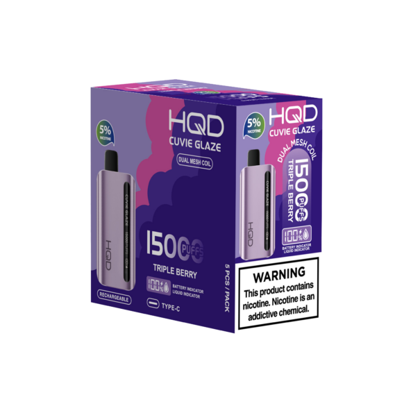 HQD's Triple Berry Nicotine Disposable Vapes