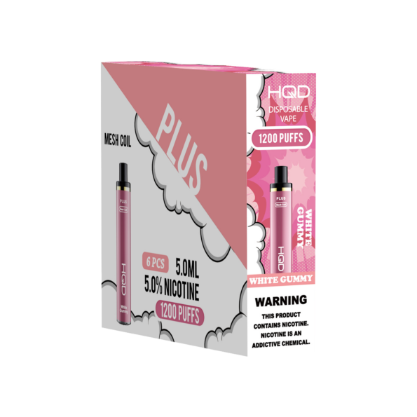 HQD's white gummy nicotine disposable vapes