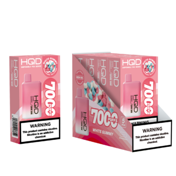 HQD's White Gummy Nicotine Disposable vape