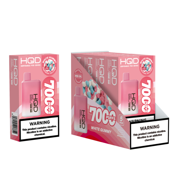 HQD's White Gummy Nicotine Disposable vape